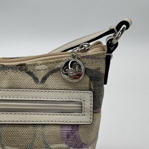 Coach Tan and Purple Clutch